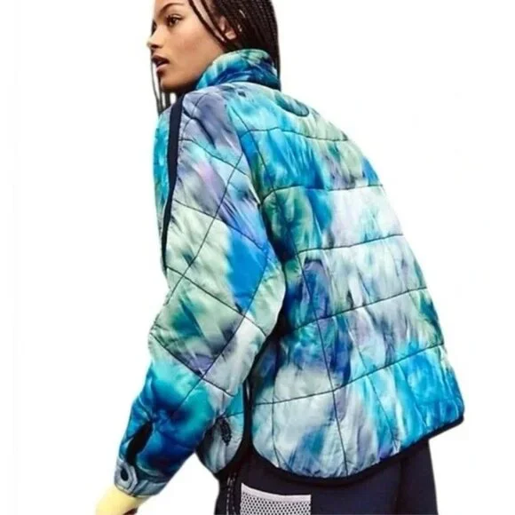 Free People FP Movement Pippa Packable Puffer Jacket Blurry Flower Combo Size S - Picture 3 of 6